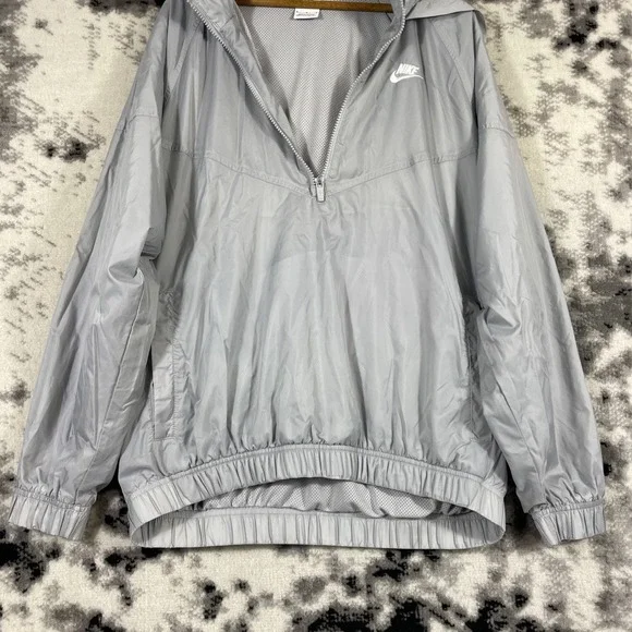 Nike Sportswear Rind Runner Anorak Jacket Mens Size Medium Unlined Gray DQ4910 - Picture 5 of 14